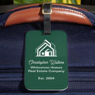 Green Real Estate Company Customized Realtor Luggage Tag