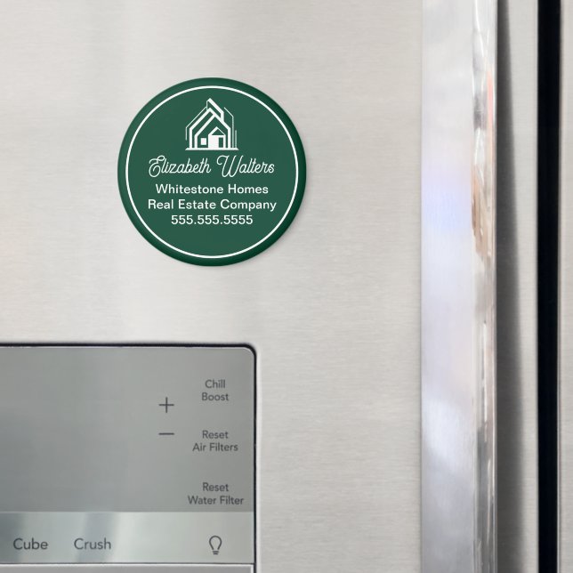Green Real Estate Company Customized Realtor Magnet (In Situ (Fridge))
