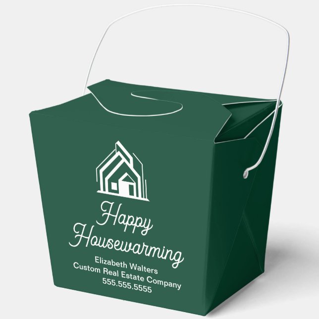 Green Real Estate Company Housewarming Fortune Favour Box (Front)