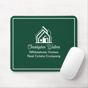 Green Real Estate Company Personalized Realtor Mouse Mat