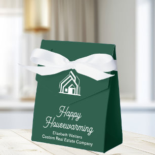 Green Real Estate Happy Housewarming Custom Favour Box