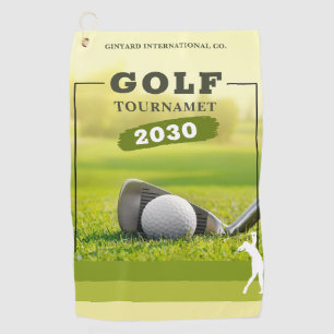Green Realistic Golf Tournament Golf Towel