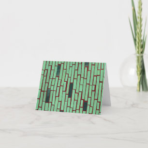 Green rectangle abstract pattern card