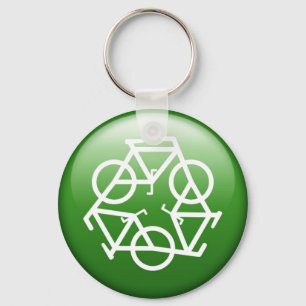 Green Recycle Keychain by Petr Kratochvil