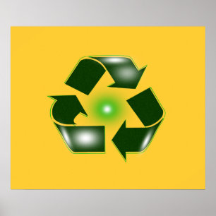 Green Recycle Logo Large 27.42" x 23" Poster Prin