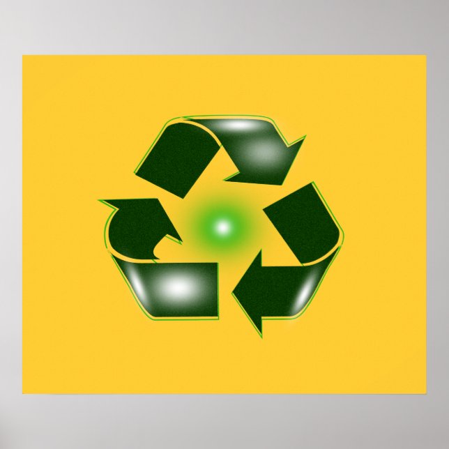 Green Recycle Logo Large 27.42" x 23" Poster  Prin (Front)