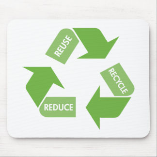 Green Recycle Reuse Reduce Mouse Mat