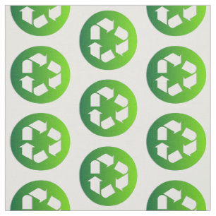 Green Recycle Sign Fabric