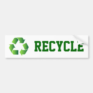 Green Recycle Symbol Bumper Sticker