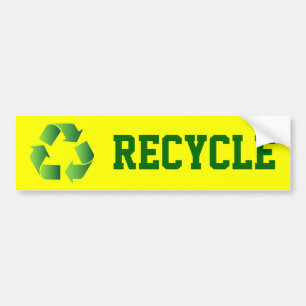 Green Recycle Symbol Bumper Sticker