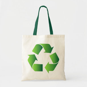 Green Recycle Symbol Tote Bag