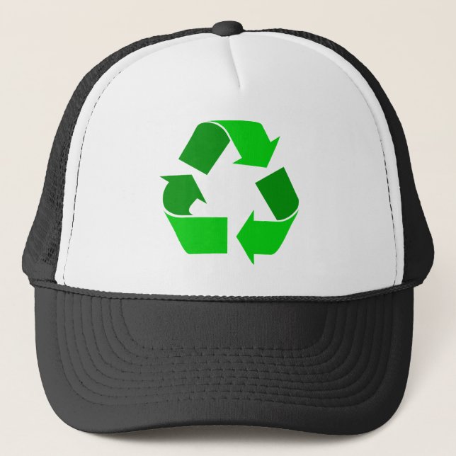 green recycle trucker hat (Front)