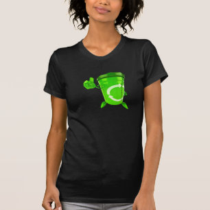 Green Recycling Bin Womens T-Shirt