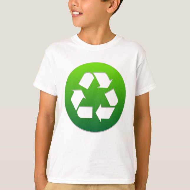 Green Recycling Symbol T-Shirt (Front)