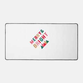 Green Red and Brown Bold Typography Desk Mat