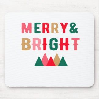 Green Red and Brown Bold Typography Mouse Mat