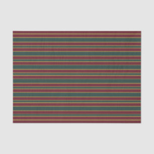 Green Red And Gold Christmas Candy Stripes Tissue Paper