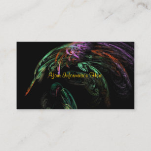 Green Red and Purple Swirled Business Cards