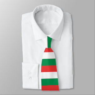 Green, Red and White Tie