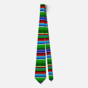 Green Red Blue Mexican Sarape Tie