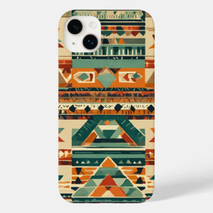 green red brown white round shape tribe Case-Mate iPhone 14 plus case