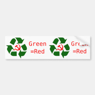 Green=Red Bumper Sticker