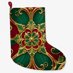 Green Red Christmas Holiday Stocking