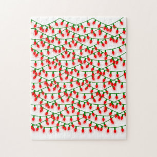 Green & Red Christmas Lights Frustrating Jigsaw Puzzle