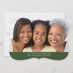 Green & Red Christmas Tree, 2-sided Photo Card