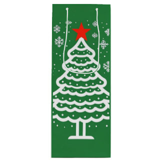 Green & Red Christmas Wine Gift Bag