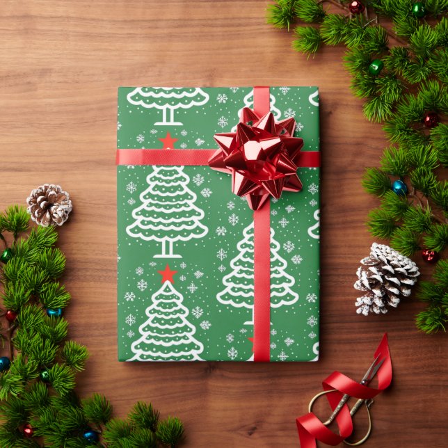 Green & Red Christmas Wrapping Paper (Holiday Gift)