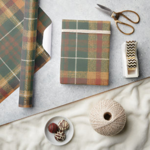 Green, Red & Cream Holiday  Wrapping Paper