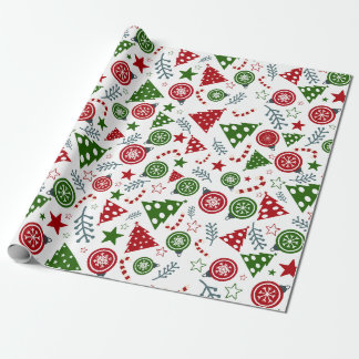 Green & Red Festive Christmas  Wrapping Paper