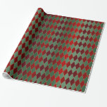 Green Red Harlequin Christmas Wrapping Paper<br><div class="desc">Available in different products. Did you know that you can transfer this design to any products that you want by yourself. If you don't know how,  please check my post to see how to do: www.giftforallseason.com/blog/new-option-at-zazzle-store</div>