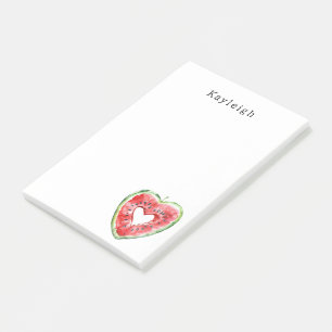 Green Red Heart Watermelon Birthday Post-it Notes