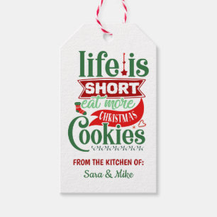 Green Red Personalised Homemade Cookies Gift Tags