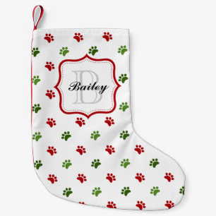 Green Red Personalised Pet Name Christmas Small Christmas Stocking