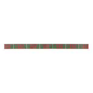 Green & Red Plaid Satin Ribbon