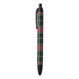  Green & Red Tartan    Black Ink Pen