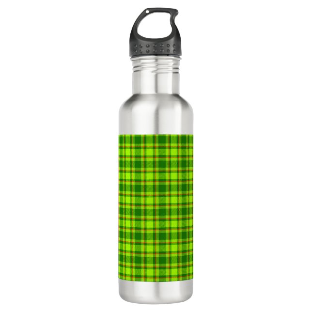 Green Red Tartan Chequered Plaid Pattern-55788 710 Ml Water Bottle (Front)