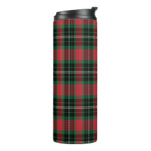 Green & Red Tartan Thermal Tumbler