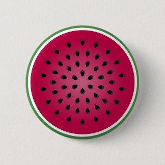 Green Red Watermelon Design 6 Cm Round Badge