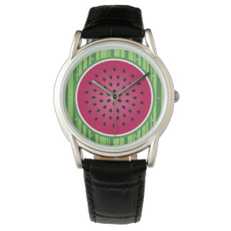 Green Red Watermelon Design Watch