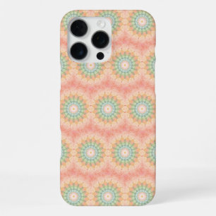 Green Red Yellow Repeating Geometric Mandala iPhone 16 Pro Max Case
