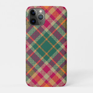 Green Red Yellow Scottish Tartan Plaid iPhone 11 Pro Case