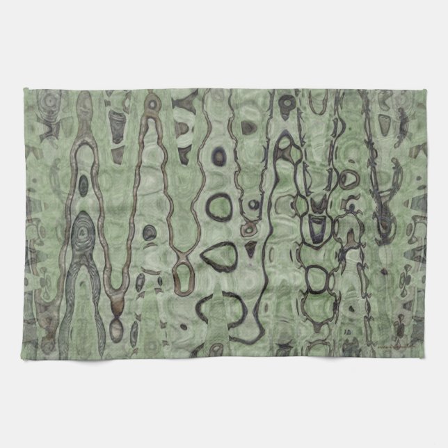 Green Reflections, Green Daze Tea Towel (Horizontal)
