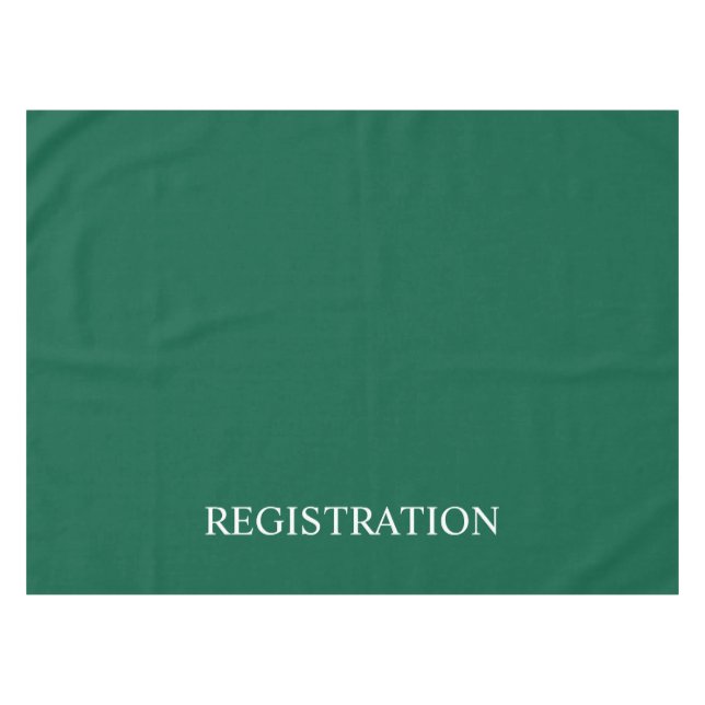 Green Registration Desk Tablecloth (Front (Horizontal))