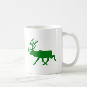 Green Reindeer Coffee Mug