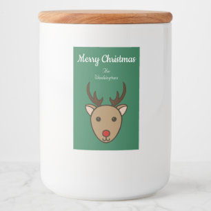 Green Reindeer Food and Beverage Label Set