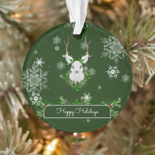 Green Reindeer Ornament